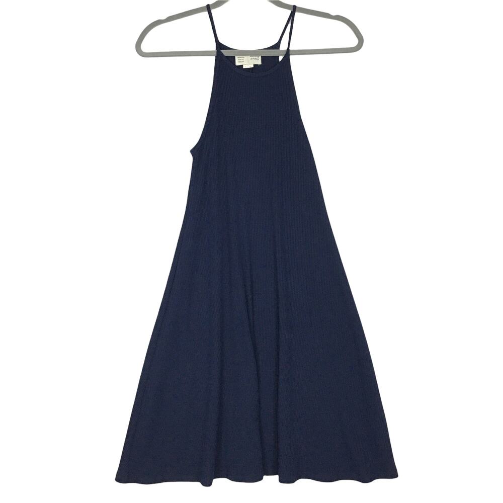 Anthropologie Saturday Sunday Navy Blue Halter Tank Swing Dress Size XS